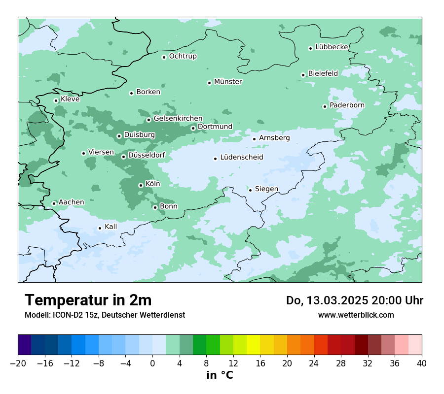 Modellkarten Temperatur