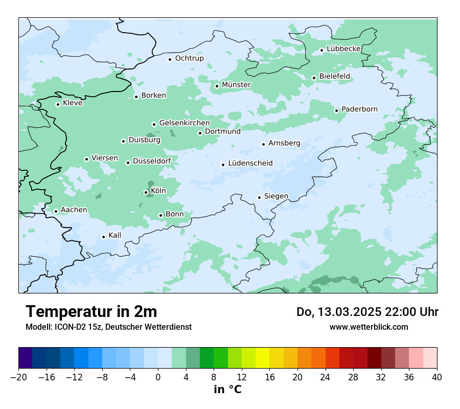 Modellkarten Temperatur