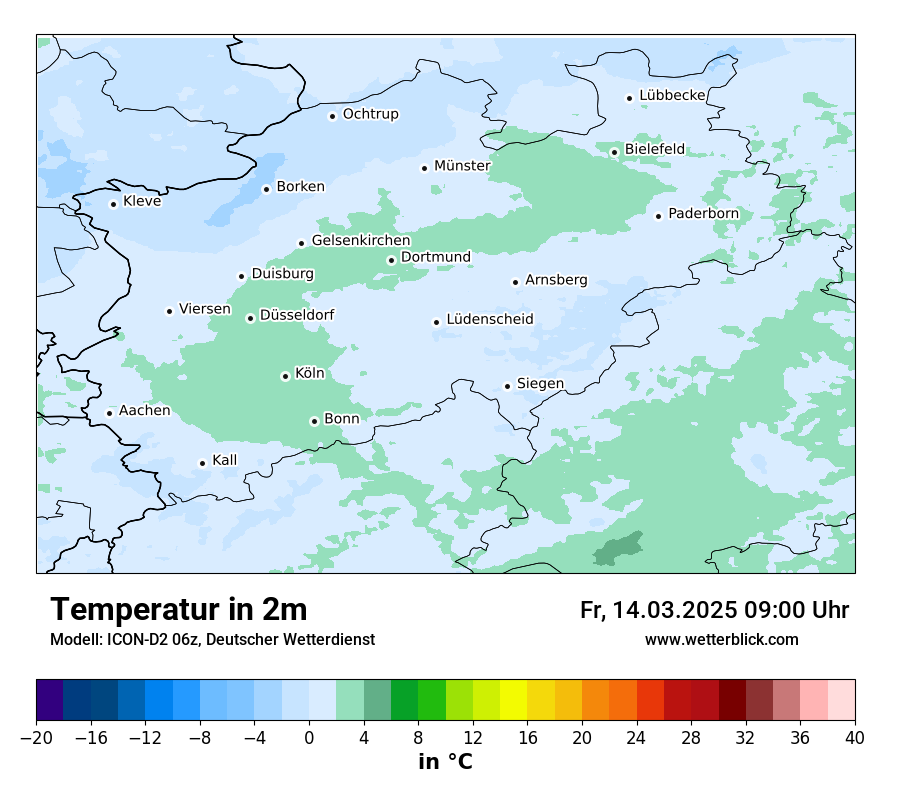 Modellkarten Temperatur