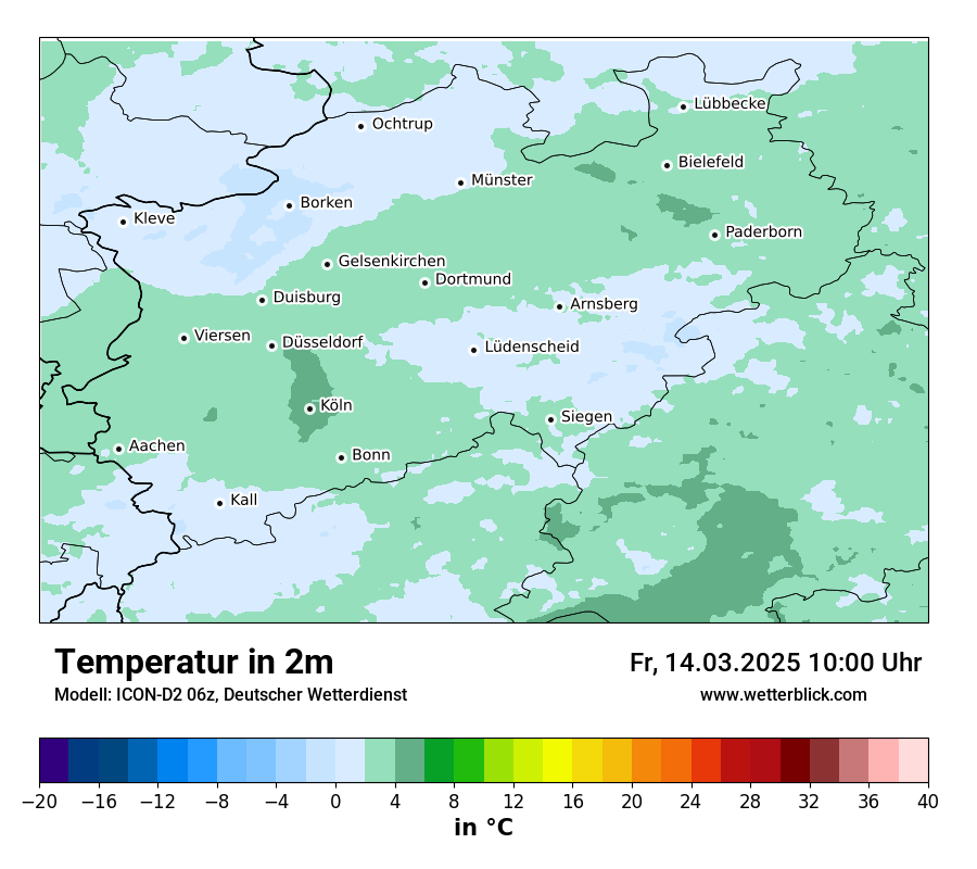 Modellkarten Temperatur