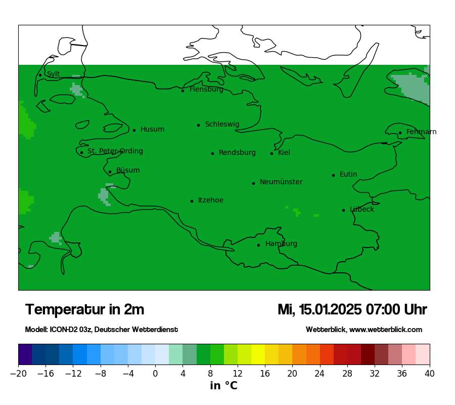 Modellkarten Temperatur