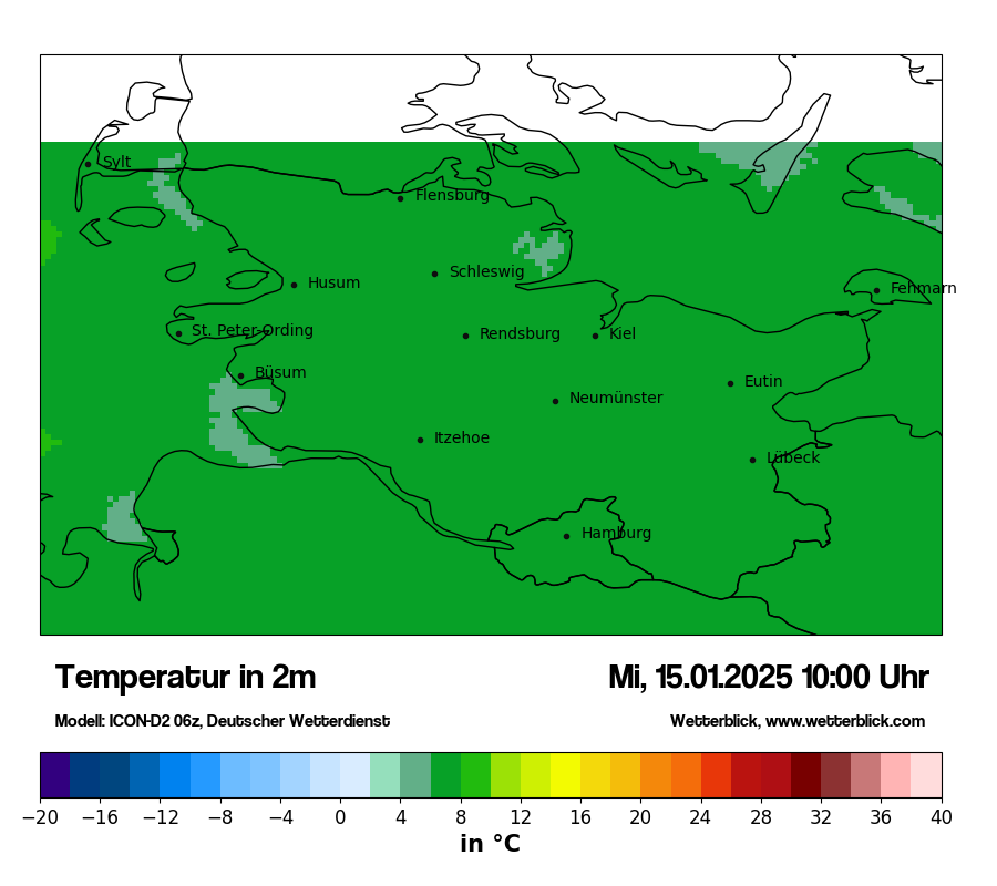 Modellkarten Temperatur