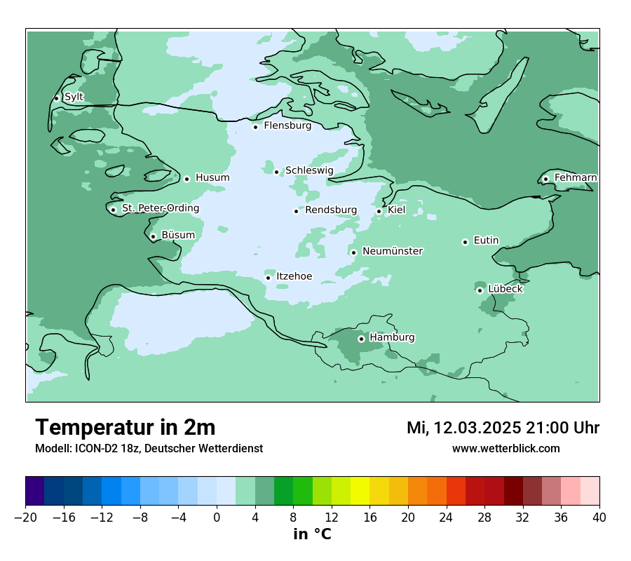 Modellkarten Temperatur