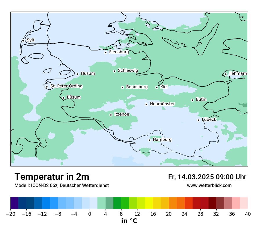 Modellkarten Temperatur