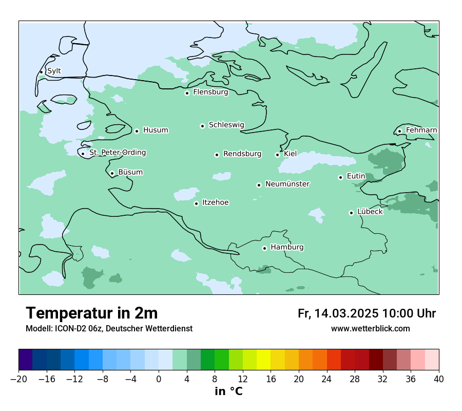 Modellkarten Temperatur