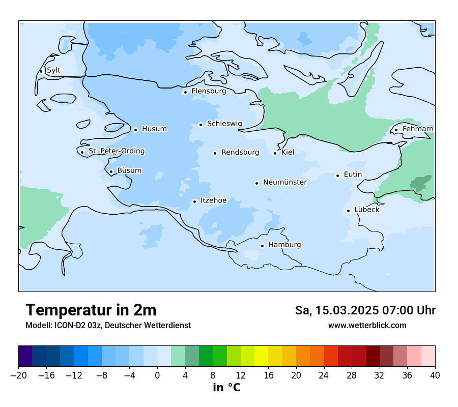 Modellkarten Temperatur