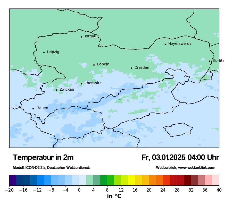 Modellkarten Temperatur