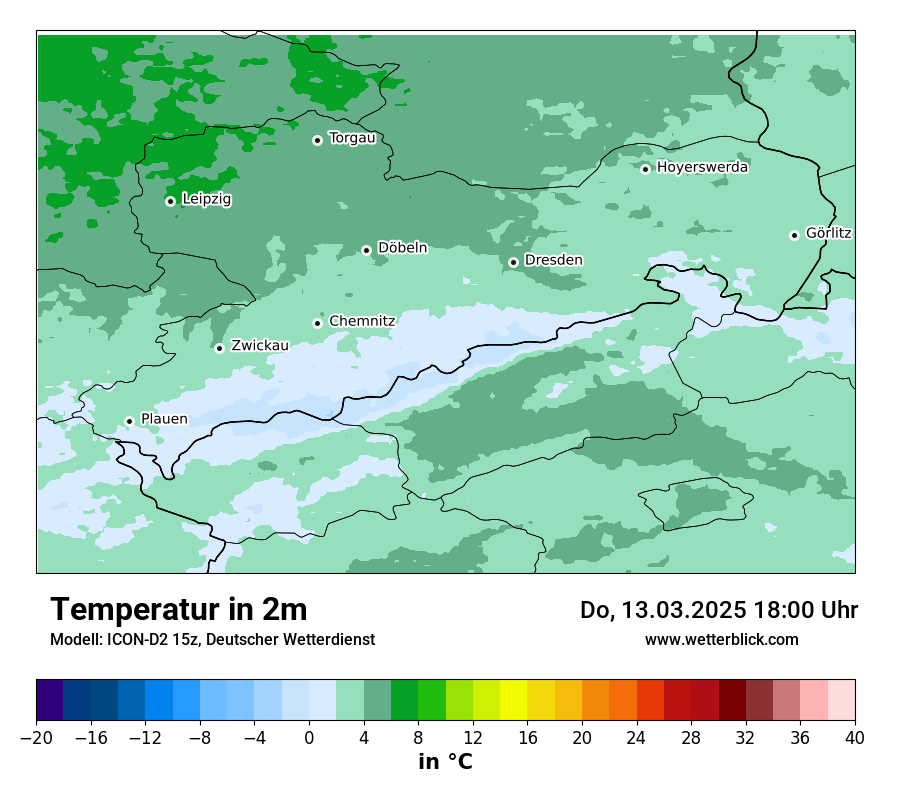 Modellkarten Temperatur