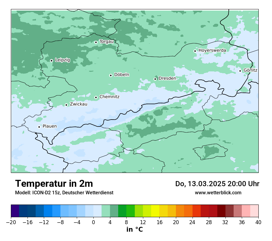 Modellkarten Temperatur