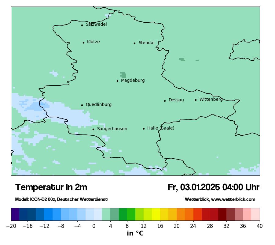 Modellkarten Temperatur