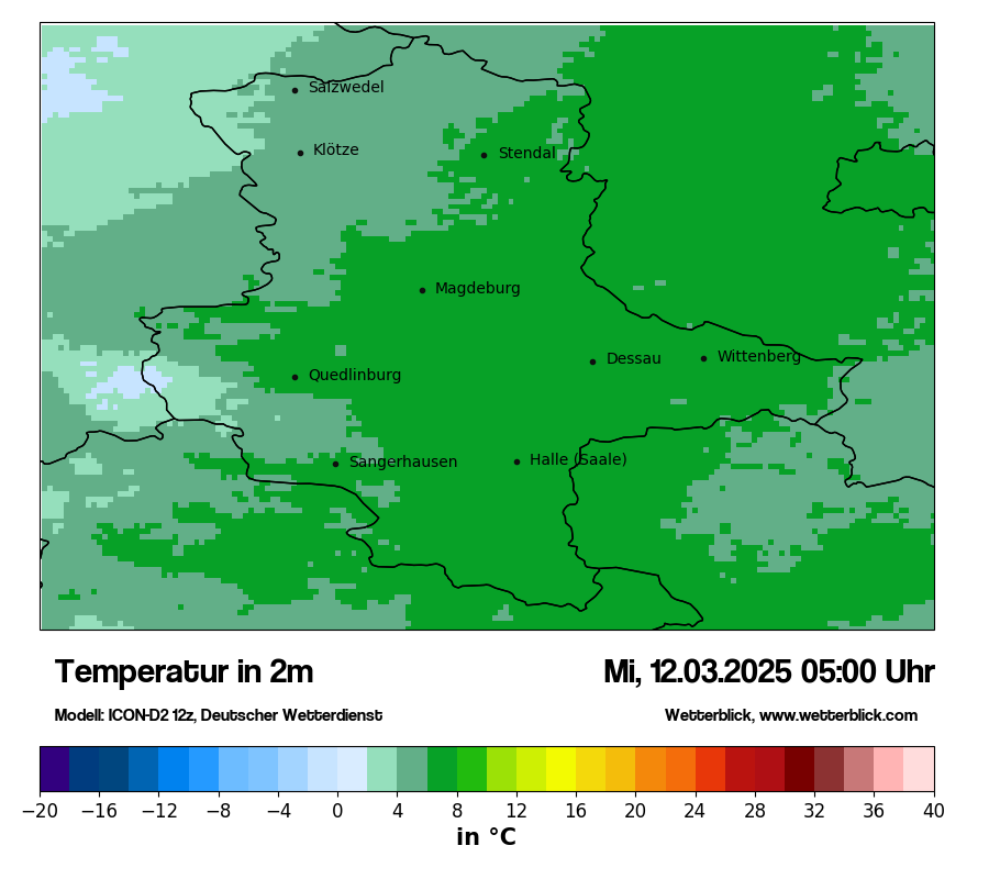 Modellkarten Temperatur