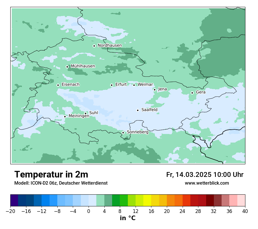 Modellkarten Temperatur