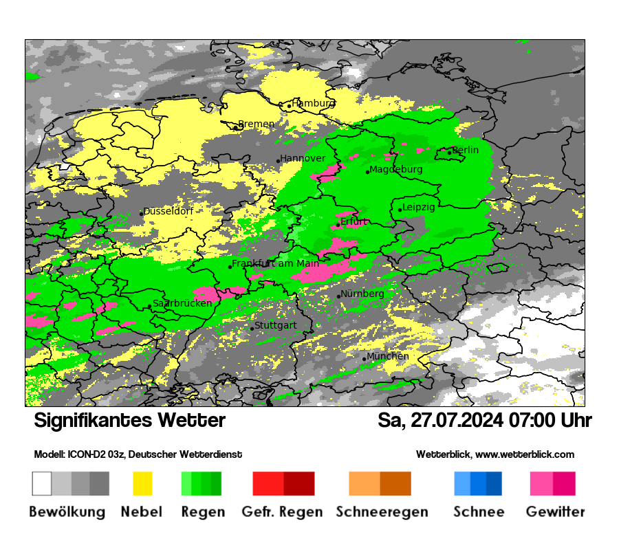 Modellkarten Signifikantes Wetter in Deutschland