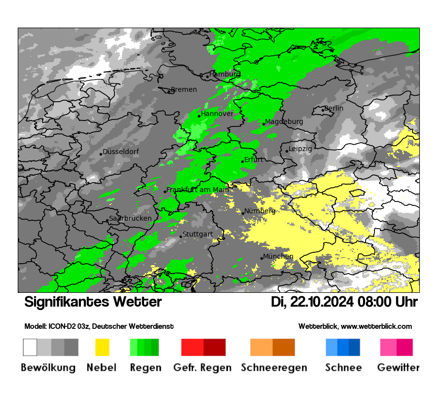 Modellkarten Signifikantes Wetter in Deutschland