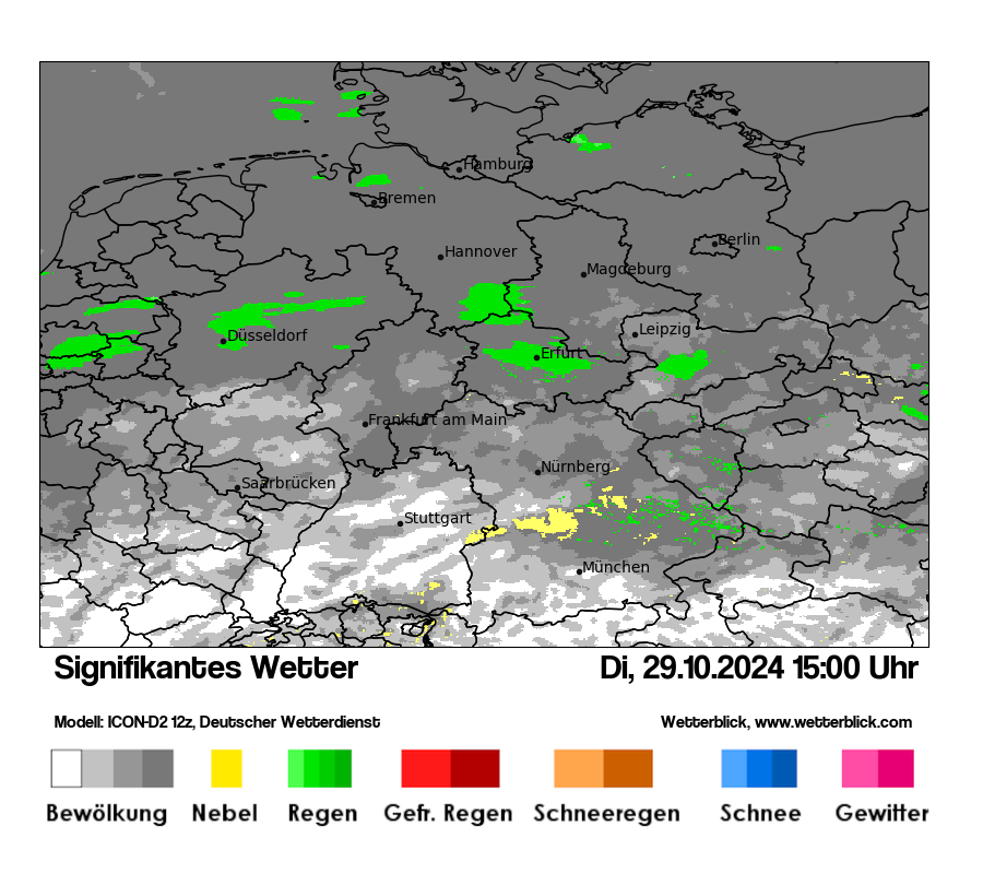 Modellkarten Signifikantes Wetter in Deutschland