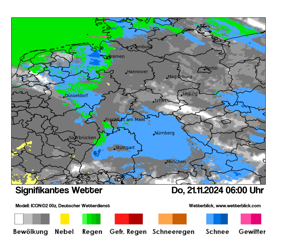 Modellkarten Signifikantes Wetter in Deutschland