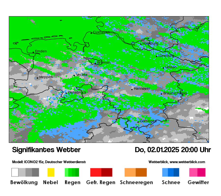 Modellkarten Signifikantes Wetter