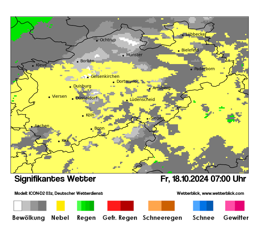 Modellkarten Signifikantes Wetter