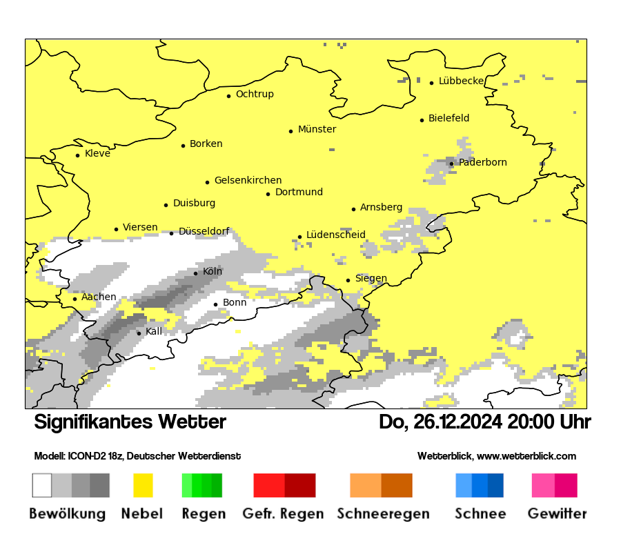 Modellkarten Signifikantes Wetter