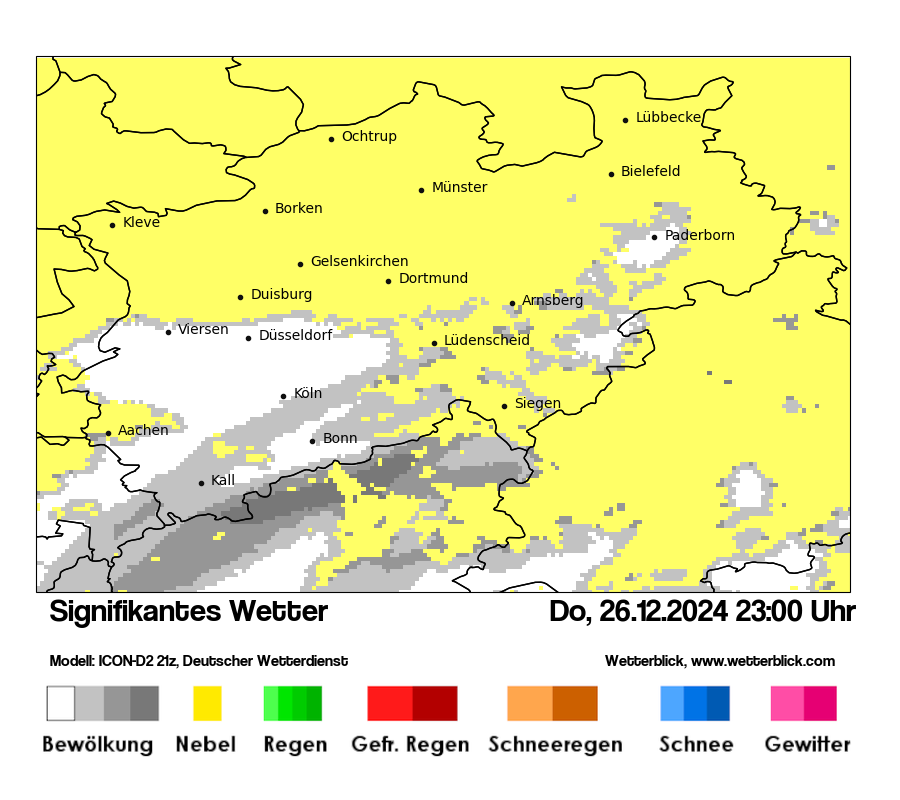 Modellkarten Signifikantes Wetter