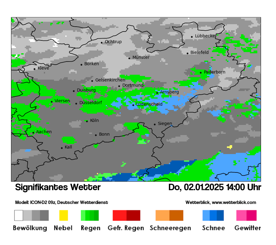 Modellkarten Signifikantes Wetter