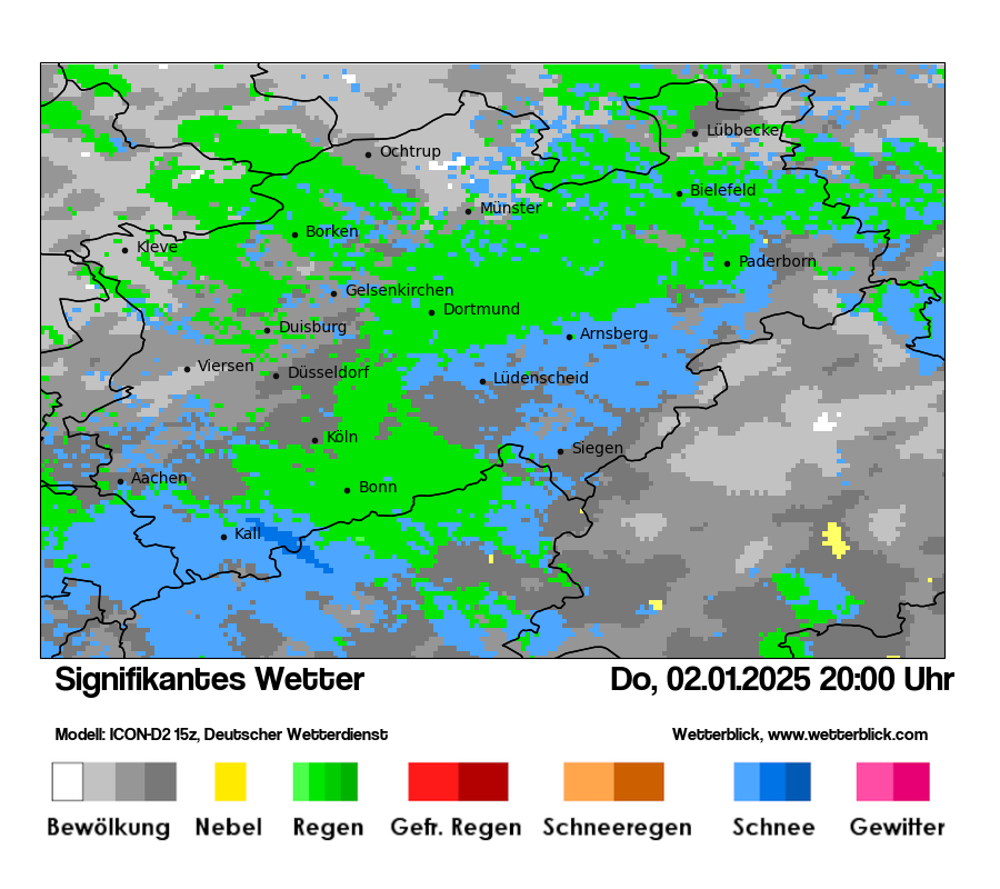 Modellkarten Signifikantes Wetter