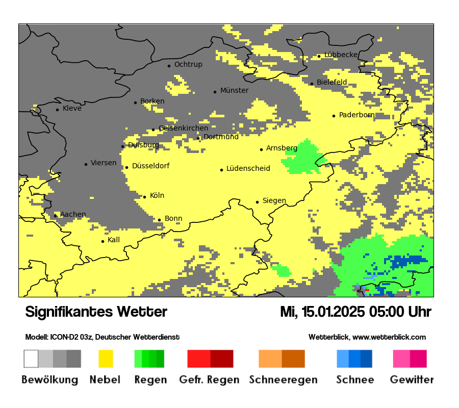 Modellkarten Signifikantes Wetter