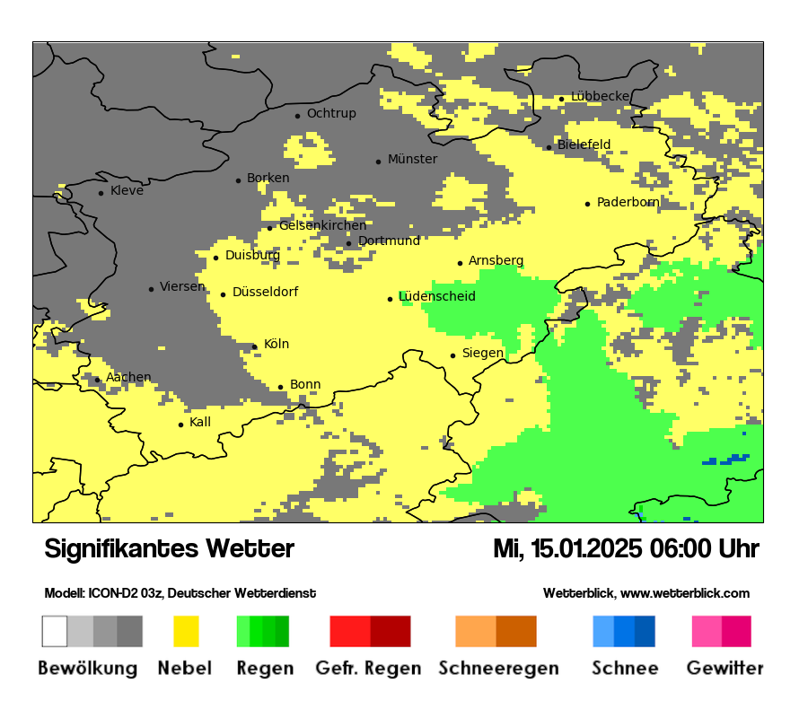 Modellkarten Signifikantes Wetter