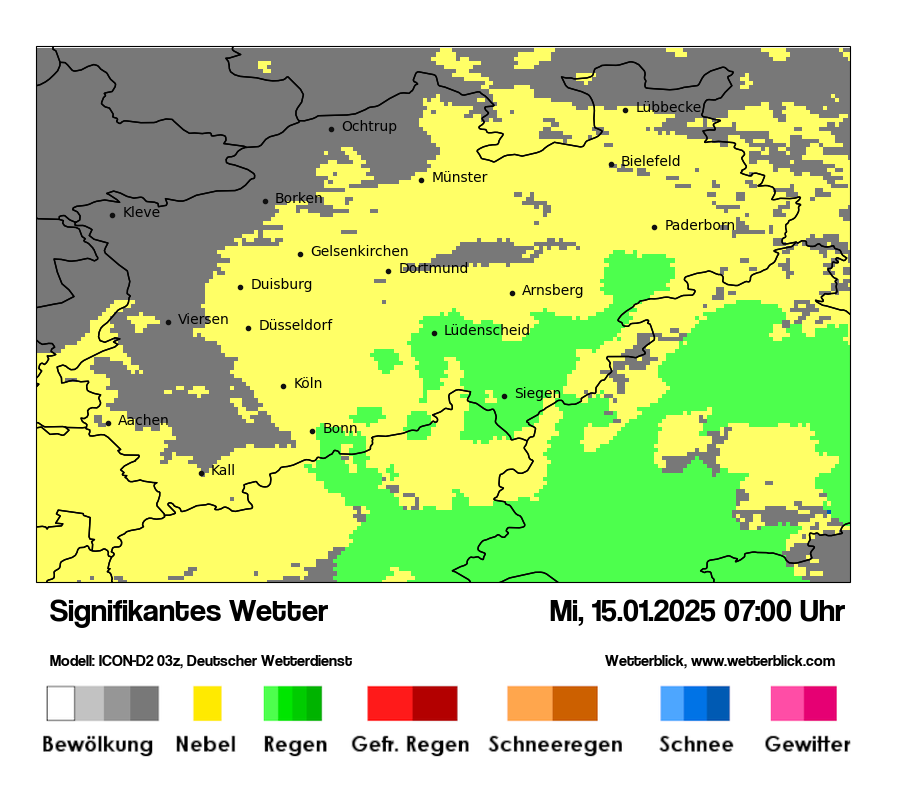 Modellkarten Signifikantes Wetter