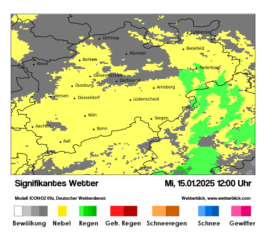 Modellkarten Signifikantes Wetter