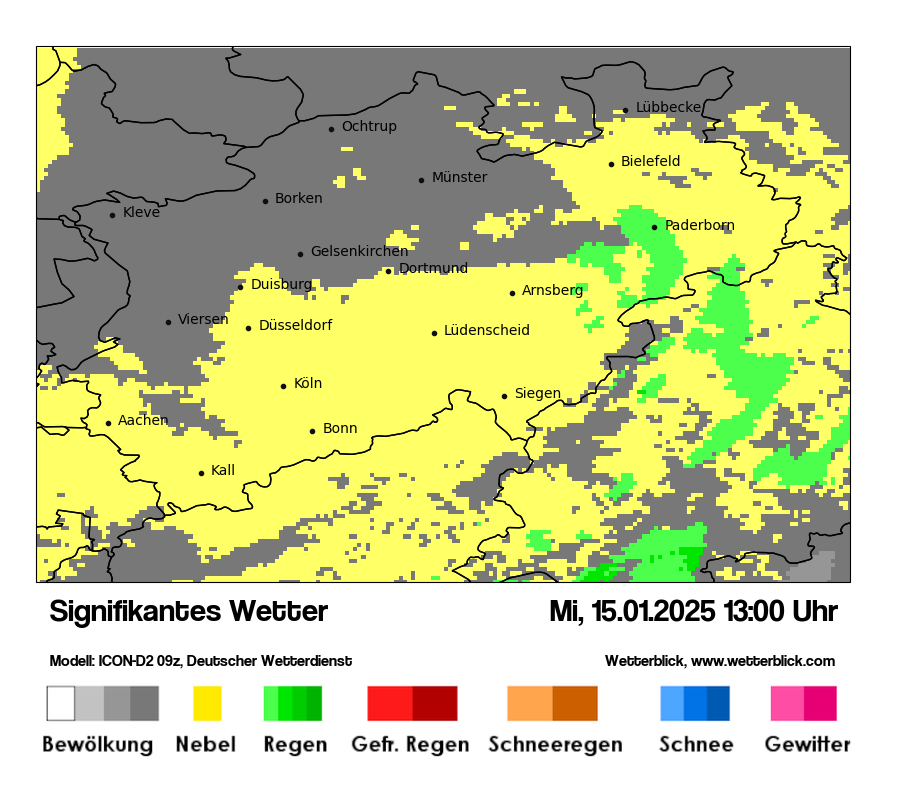 Modellkarten Signifikantes Wetter