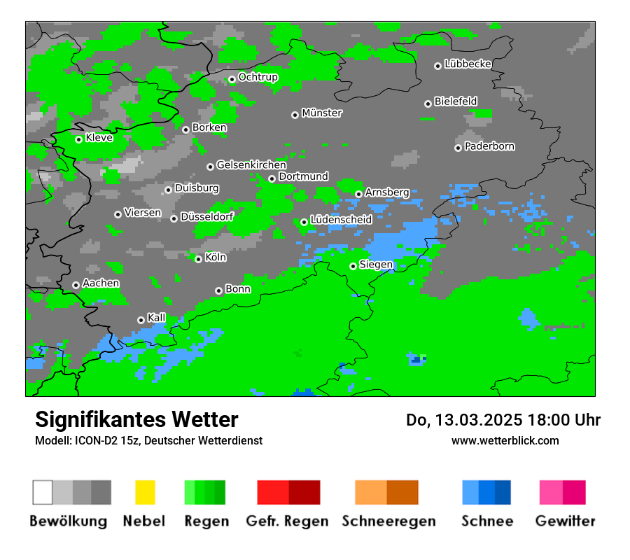 Modellkarten Signifikantes Wetter