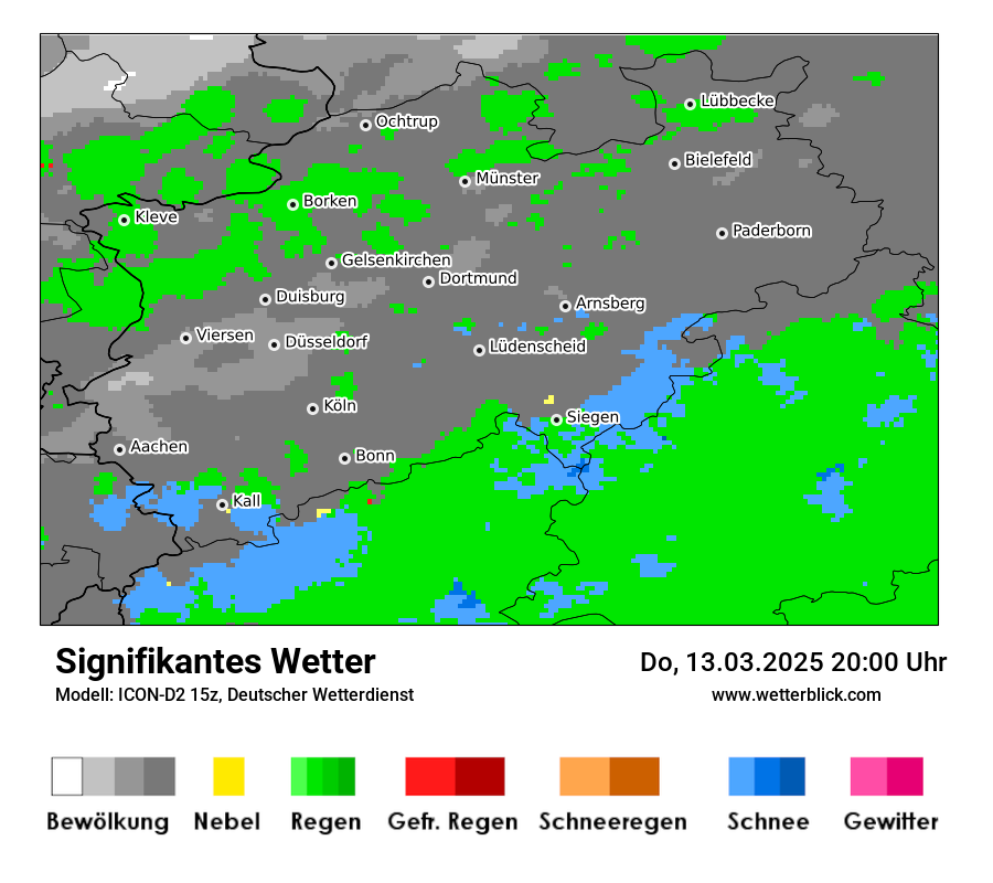 Modellkarten Signifikantes Wetter