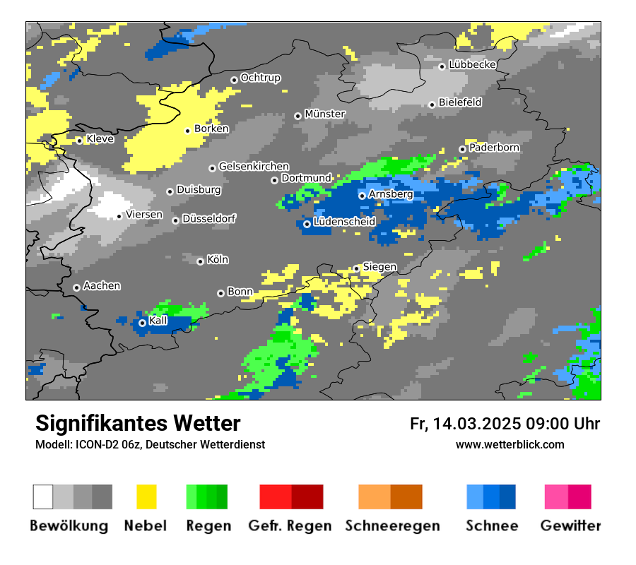 Modellkarten Signifikantes Wetter