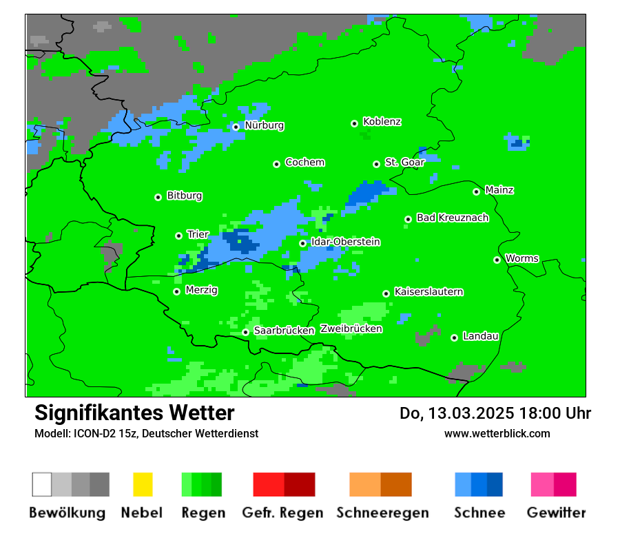 Modellkarten Signifikantes Wetter