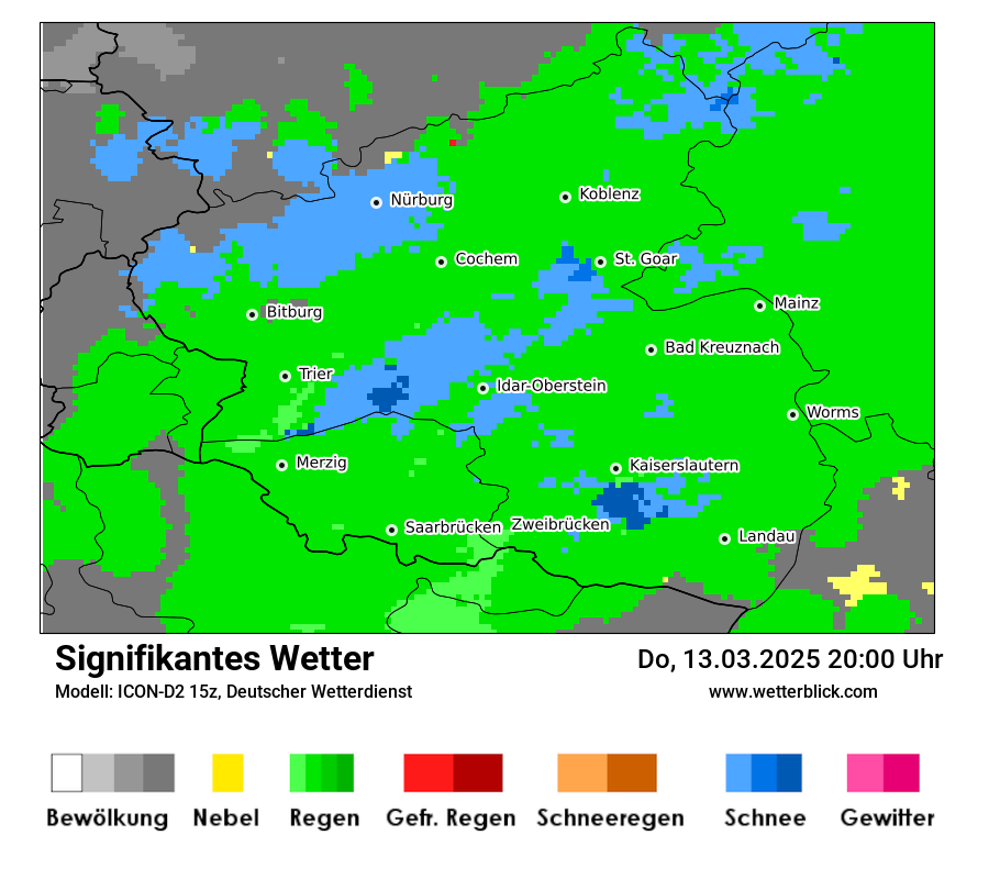 Modellkarten Signifikantes Wetter